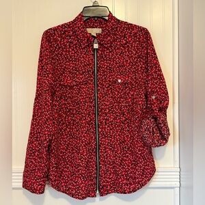MICHAEL Michael Kors Red/Pink and Black Valentines Blouse